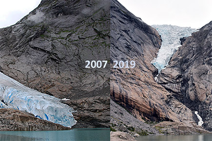Gletsjers smelten; dat proces is niet te stoppen
